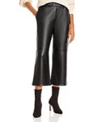 Aqua Faux Leather Cropped Flare Pants - 100% Exclusive