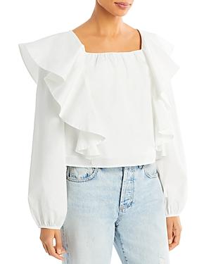 En Saison Poplin Square Neck Blouse