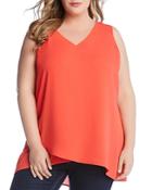 Karen Kane Plus Sleeveless Crossover Top