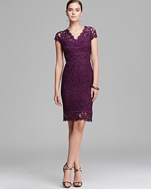 Adrianna Papell Dress - Cap Sleeve Lace