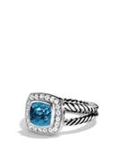 David Yurman Petite Albion Ring With Hampton Blue Topaz & Diamonds
