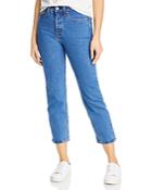 Levi's Wedgie Straight Cropped Jeans In Jive Stone