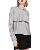 Bcbgeneration Ruffled Striped Top