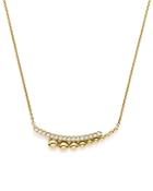 Dana Rebecca Designs 14k Yellow Gold Poppy Rae Double Curved Diamond Bar Necklace, 16