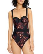 Ted Baker Grosgrain Cupped Printed One Piece Swimsuit