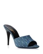 Saint Laurent Women's La 16 High Heel Mules