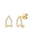 Moon & Meadow 14k Yellow Gold Diamond Arc Earrings - 100% Exclusive