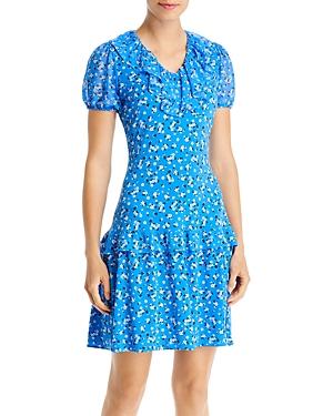 Karl Lagerfeld Paris Short Sleeve Printed Knit Dress