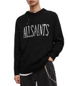 Allsaints Destroyed Design Logo Hoodie
