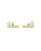 Zoe Chicco 14k Yellow Gold Cultured Freshwater Pearl & Diamond Wire Stud Earrings