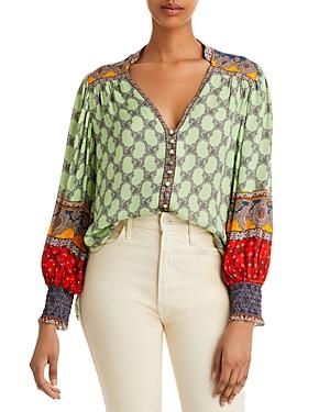 Alice And Olivia Serena Button Front Top