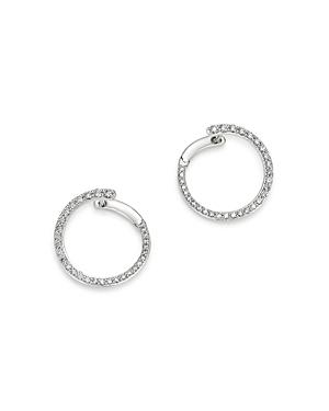 Bloomingdale's Diamond Front-to-back Hoop Earrings In 14k White Gold, 0.60 Ct. T.w. - 100% Exclusive