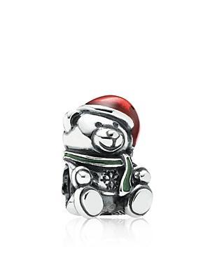 Pandora Charm - Sterling Silver & Enamel Christmas Bear