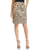 Donna Karan Floral-print Pull-on Skirt