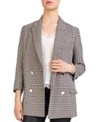 The Kooples Checked Double-breasted Blazer