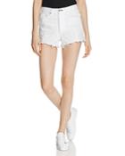 Rag & Bone/jean Justine Denim Shorts In White Embroidery