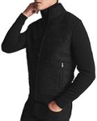 Reiss Meteor Quilted Hybrid Alcantara Jacket