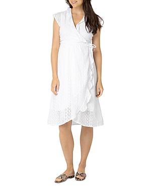 Nom Maternity Florence Eyelet Wrap Dress
