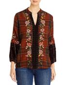 Johnny Was Uccello Embroidered Paris Blouse
