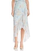 Alice + Olivia Caily Ruffled Floral High/low Skirt