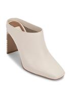Dolce Vita Women's Kirra Square Toe Angular High Heel Leather Mules