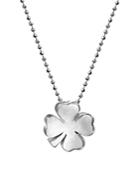 Alex Woo Sterling Silver Luck Clover Bloom Necklace, 16