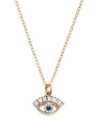 Bloomingdale's Diamond & Sapphire Evil Eye Pendant Necklace In 14k Yellow Gold, 18 - 100% Exclusive
