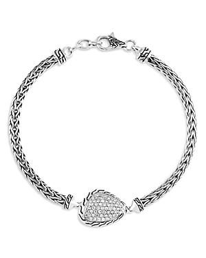 John Hardy Sterling Silver Classic Diamond Power Rock Chain Bracelet