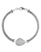 John Hardy Sterling Silver Classic Diamond Power Rock Chain Bracelet