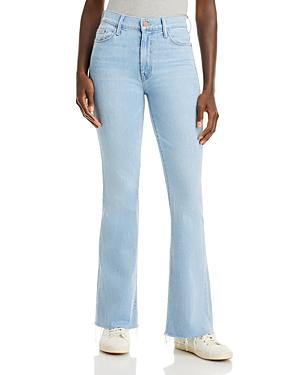 Mother The Insider Cropped Step High Rise Wide Leg Jeans In Mentally Elsewhere