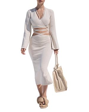 Cult Gaia Hedda Tie Back Knit Midi Skirt