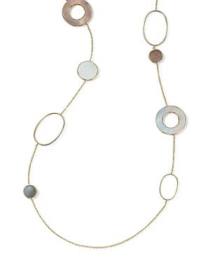 Ippolita 18k Yellow Gold Polished Rock Candy Mother-of-pearl Doublet Station Necklace, 37