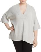 Lafayette 148 New York Plus Relaxed V-neck Sweater