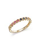 Bloomingdale's Multicolor Sapphire Band In 14k Yellow Gold - 100% Exclusive