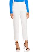 St. John Cropped Tapered Cotton-stretch Pants