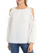 1.state Cold Shoulder Ruffle Sleeve Blouse