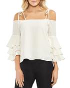 Vince Camuto Tiered Ruffle-sleeve Top