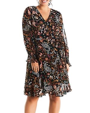 Estelle Plus Love Potion Paisley Print Wrap Dress