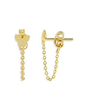 Adinas Jewels Butterfly Draped Chain Earrings
