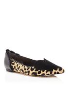 Isa Tapia Clement Calf Hair Pointed Toe Heart Flats