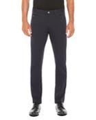 Emporio Armani Regular Fit Solid Blue Stretch Trousers
