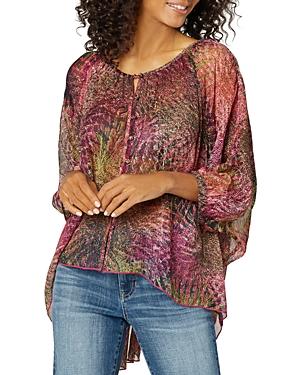 Liverpool Los Angeles Printed Button Front Top
