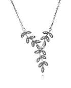 Pandora Necklace - Sterling Silver & Cubic Zirconia Sparkling Leaves, 14
