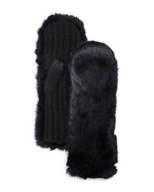Echo Rabbit Fur Pop Top Gloves