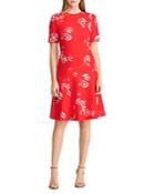 Lauren Ralph Lauren Jacquard Crepe Floral Dress