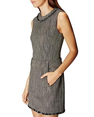 Karen Millen Fringe-trim Tweed Dress