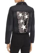 Aqua Luxe Capsule Sequined Cropped Denim Jacket - 100% Exclusive