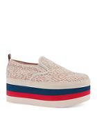 Gucci Women's Peggy On Platform Lace Sneakers
