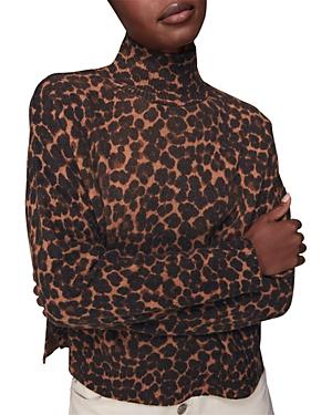 Whistles Wool Turtleneck Printed Jumper