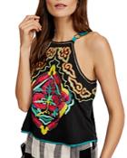 Free People Heat Wave Embroidered Tank